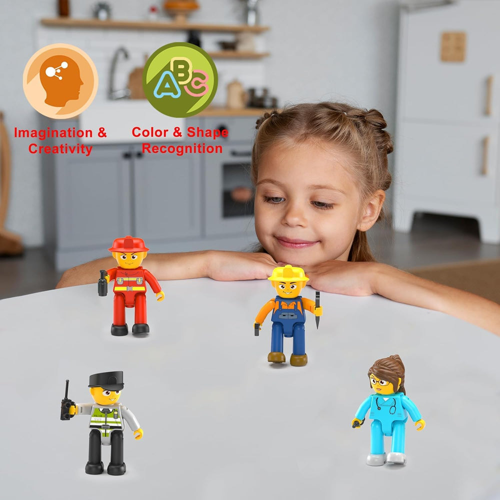 PicassoTiles astronaut figures used with building tiles boosts creativity.