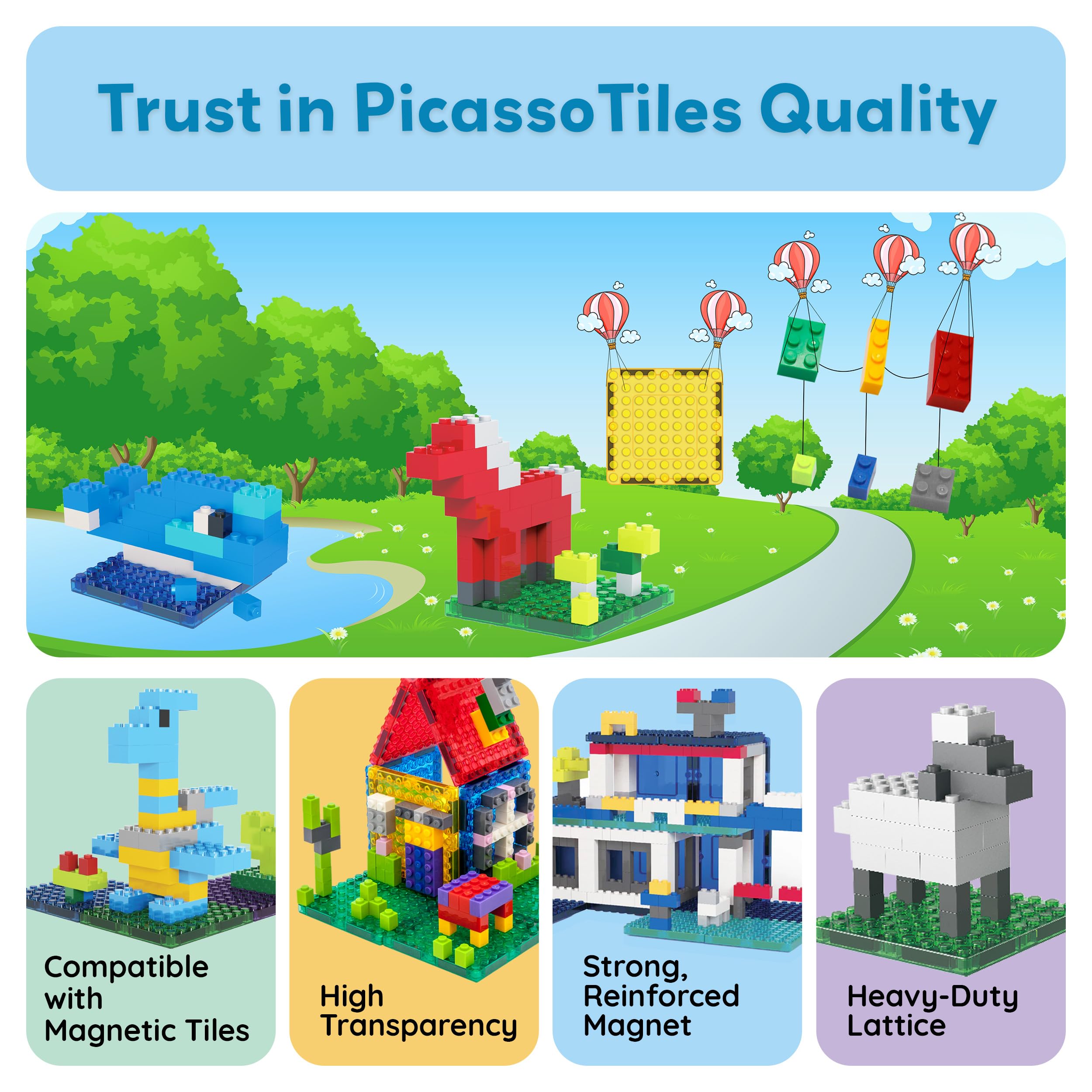 PicassoTiles beginner-friendly-build-set invites easy, imaginative construction.