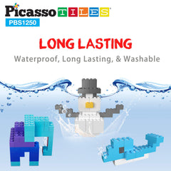PicassoTiles BPA-free durable bricks stay vibrant and safe for repeated use.
