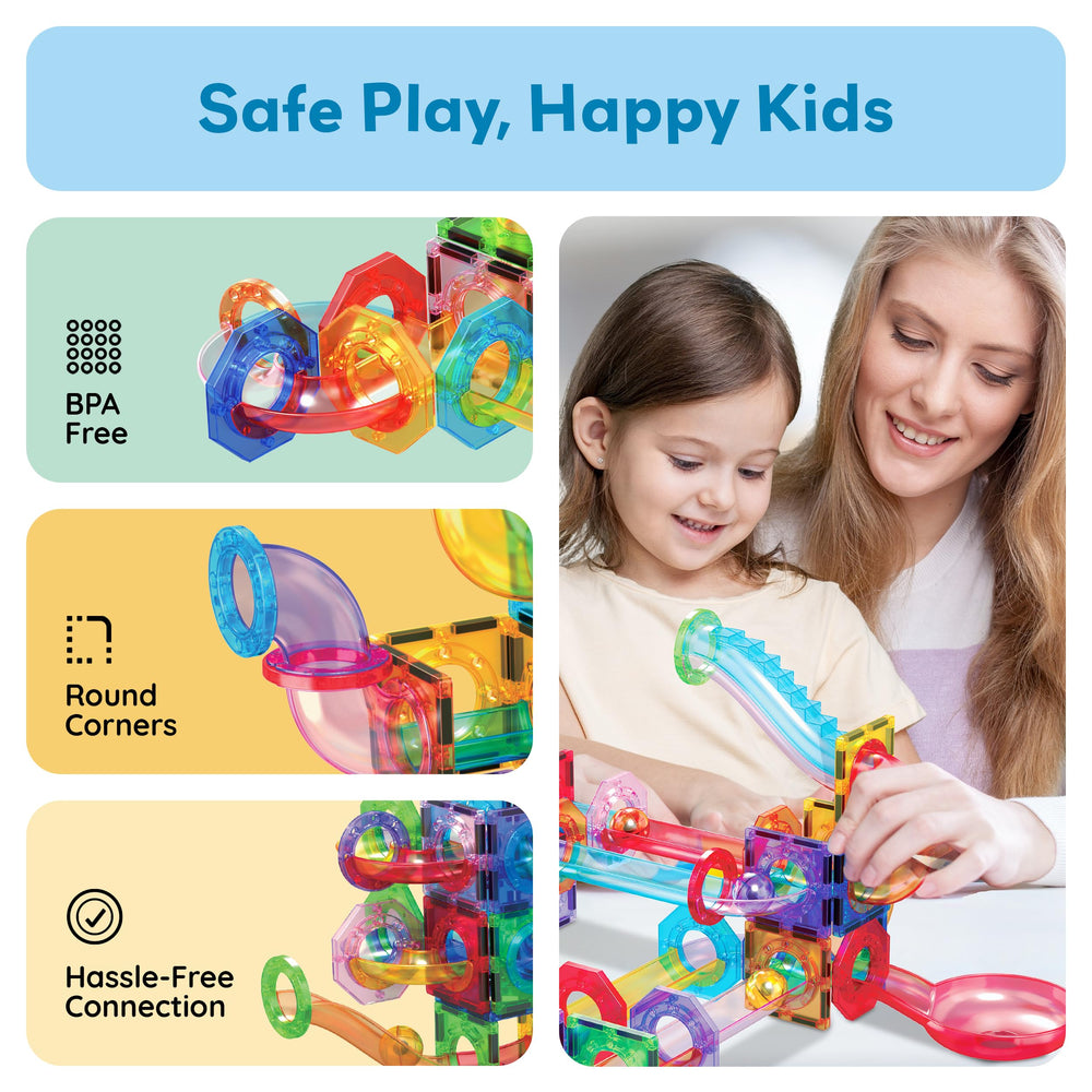 PicassoTiles expansion pack adds scalable creativity with other magnet tiles.