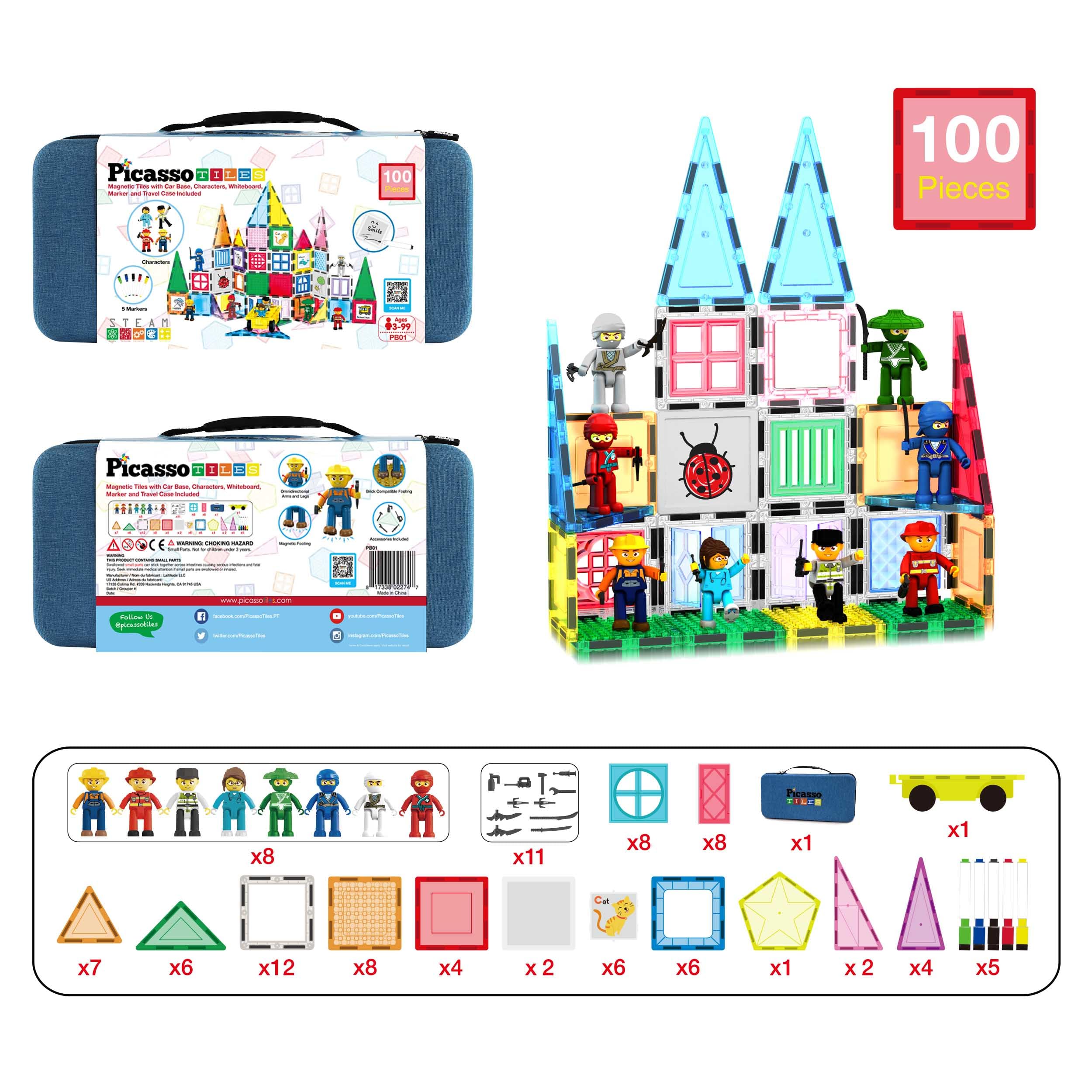 PicassoTiles BPA-free and non-toxic materials ensure safe explorations