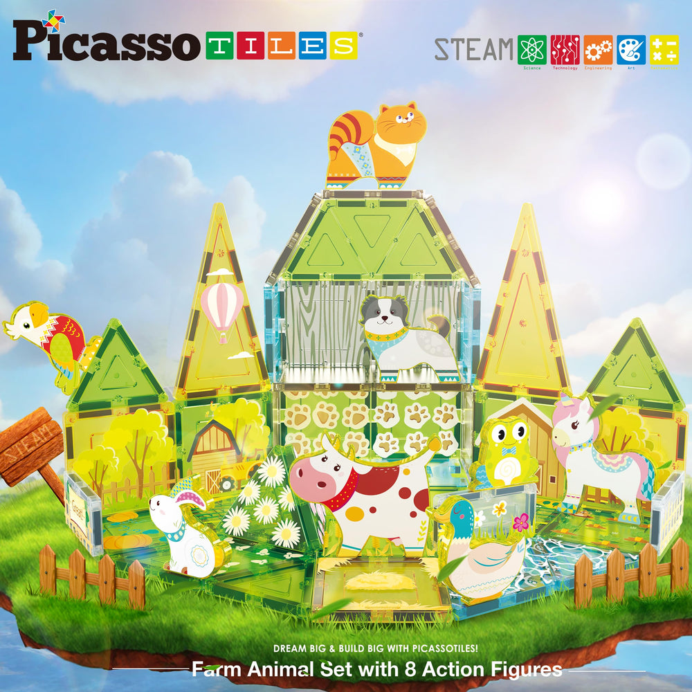 PicassoTiles BPA-free safe materials ensure durable, kid-friendly play.