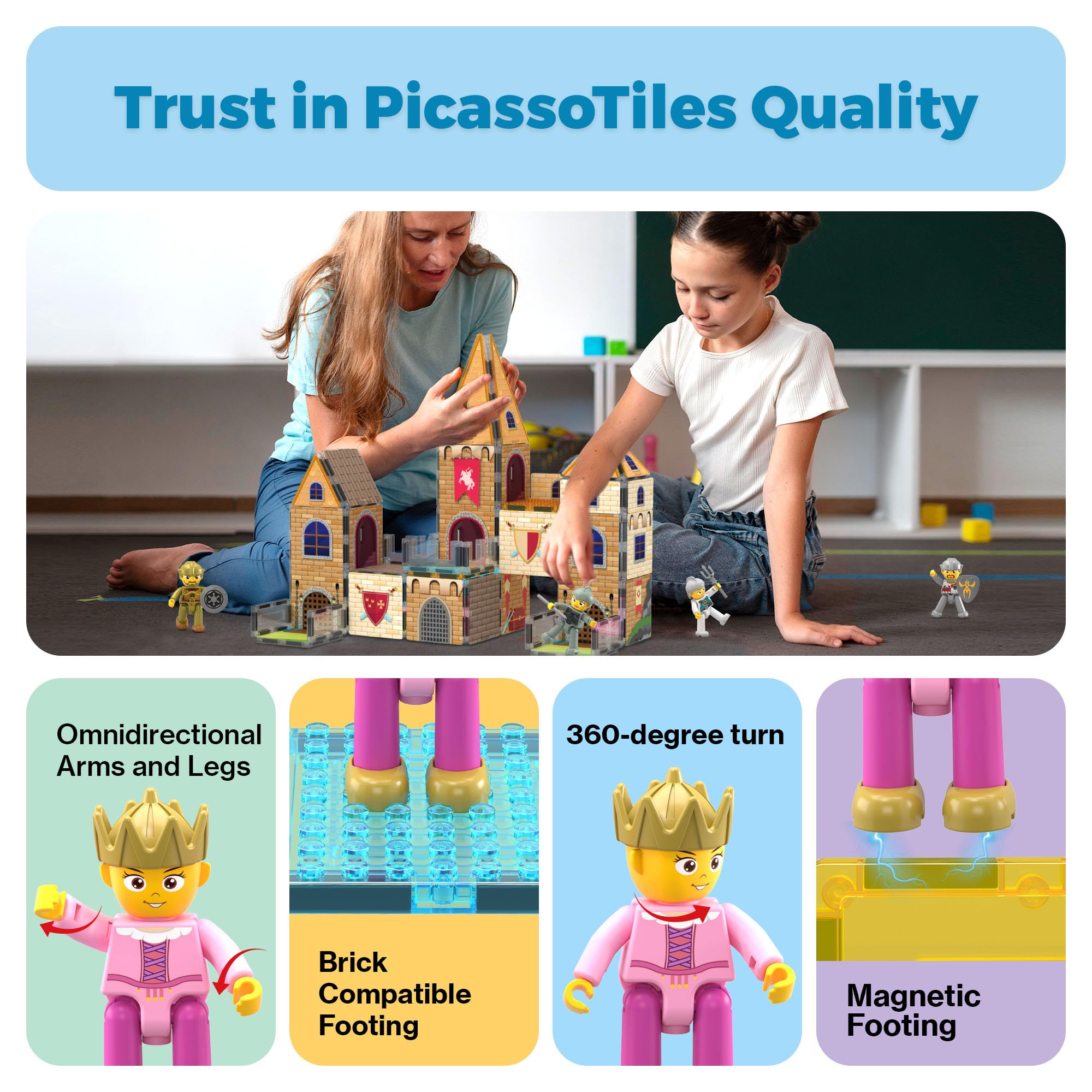 PicassoTiles collaborative play encourages teamwork and communication