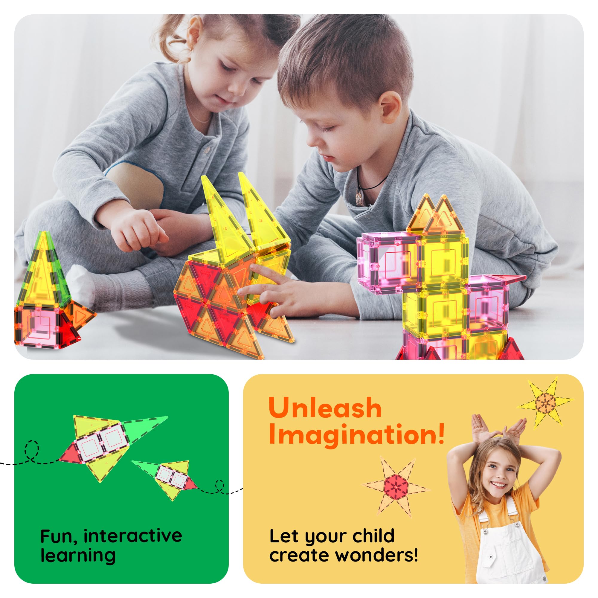 PicassoTiles collaborative play fosters teamwork during shared building sessions.