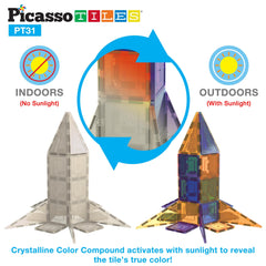 PicassoTiles color change outdoor tiles catching sunlight to reveal vivid hues