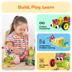 PicassoTiles colorful blocks closeup emphasizing vibrant pieces and geometric flexibility