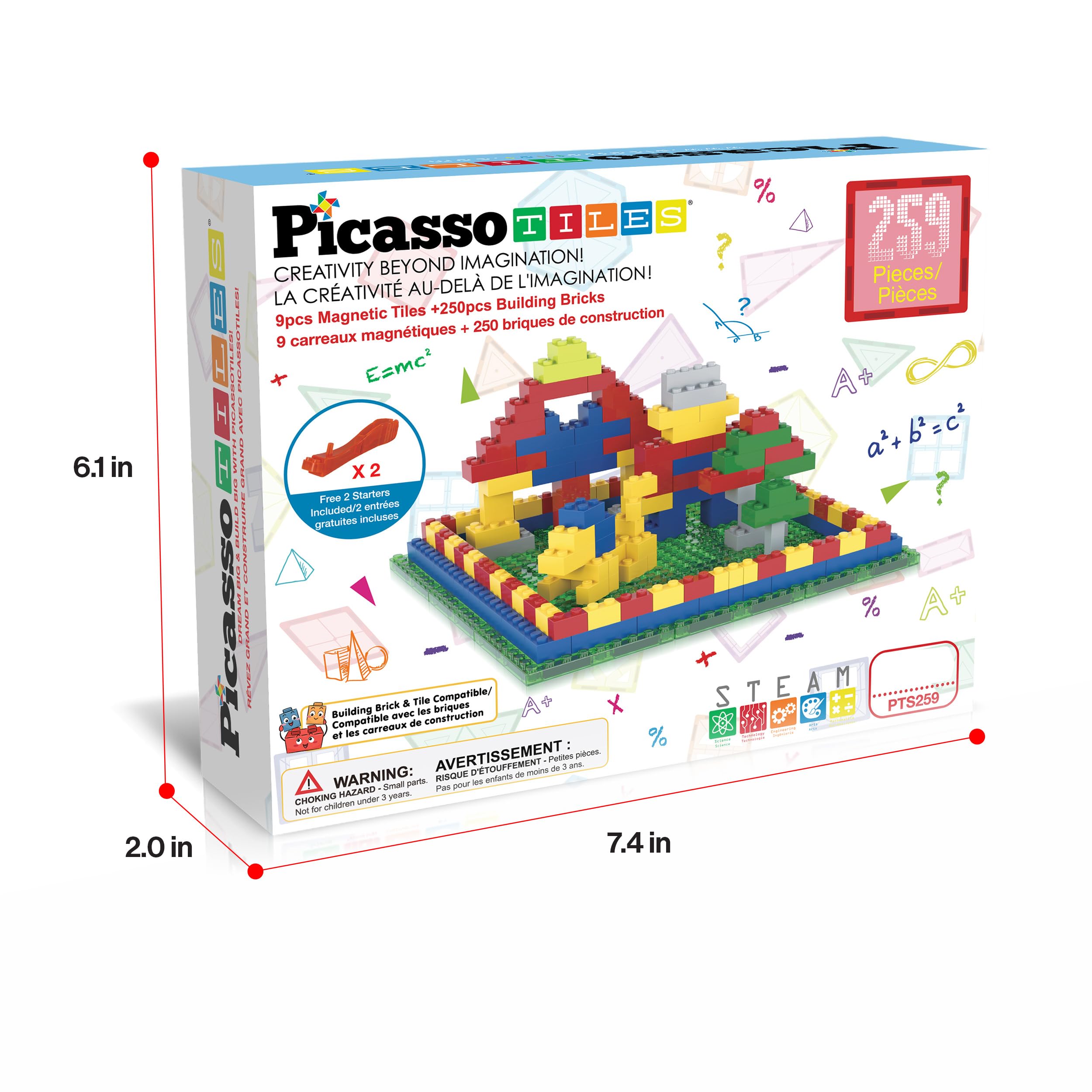PicassoTiles colorful-building-bricks encourage imaginative designs and color mixing.