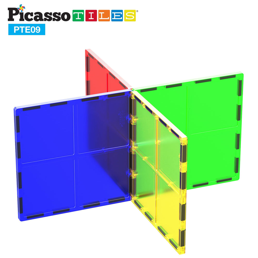 PicassoTiles colorful square tiles playset motivating imaginative structure design