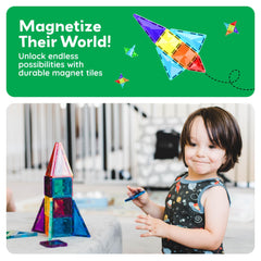 PicassoTiles colorful tiles support creative design and visual-spatial play