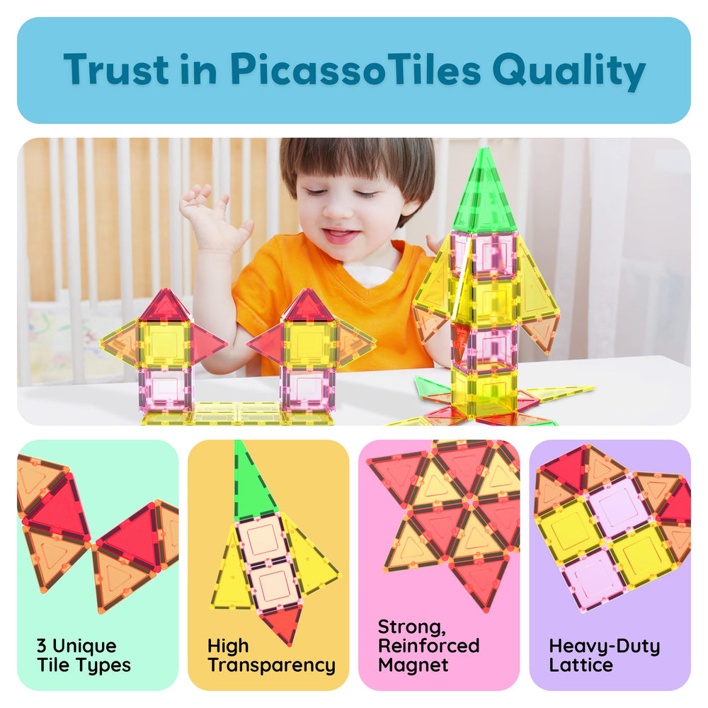 PicassoTiles compact kit is portable for learning on the go.