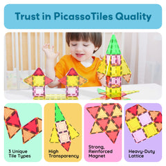 PicassoTiles compact kit is portable for learning on the go.