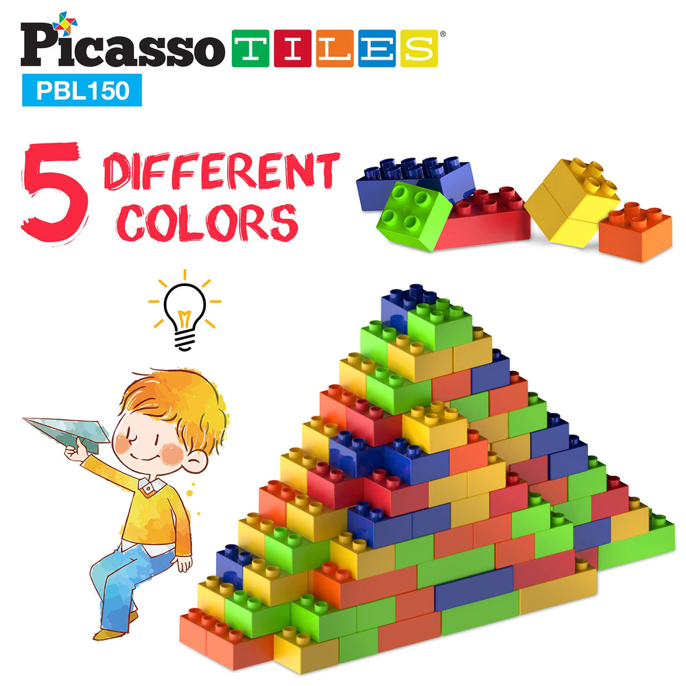 PicassoTiles compatible bricks connect with other brands for mixed builds.