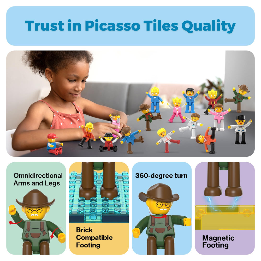 PicassoTiles compatible with standard magnet tile sets for easy integration
