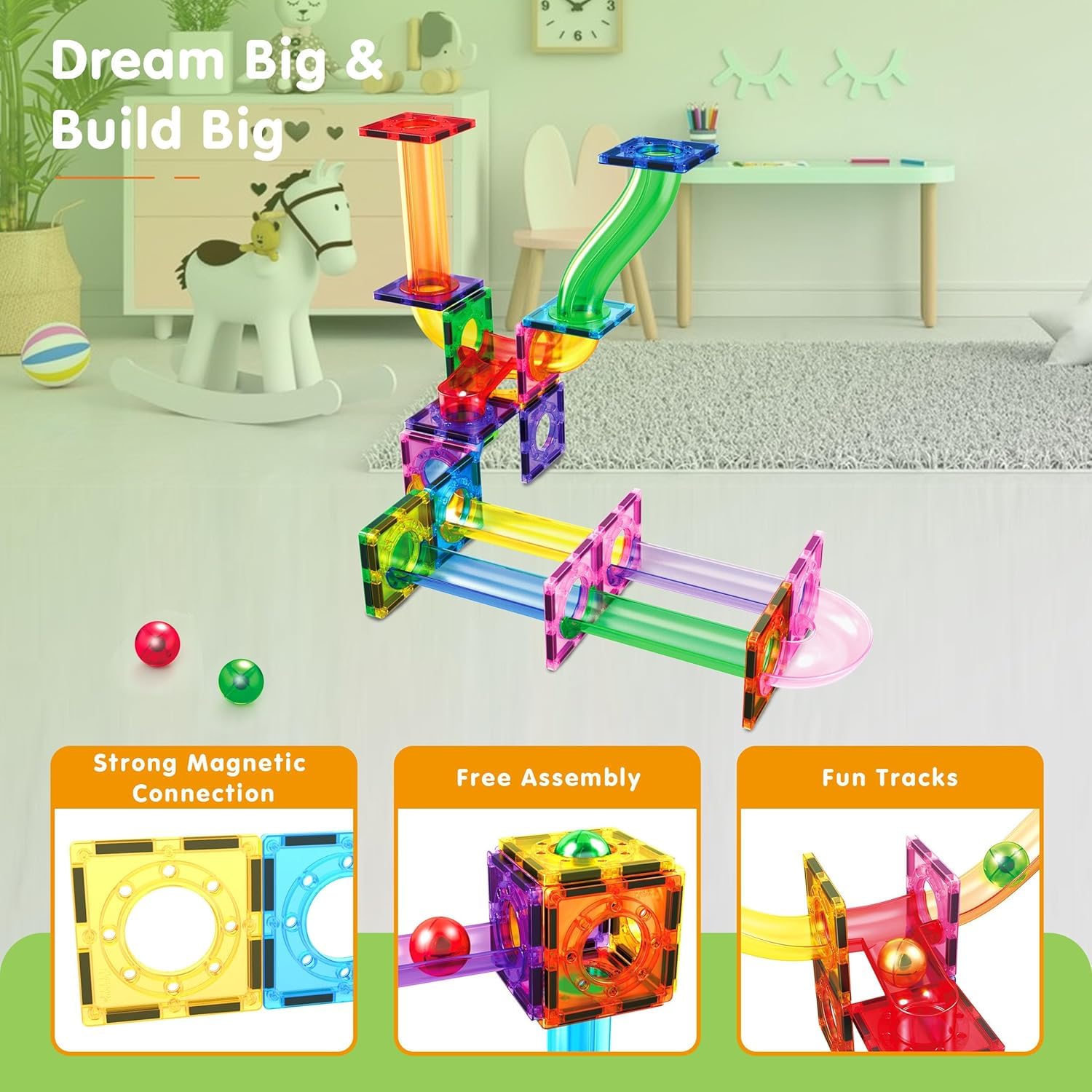 PicassoTiles compatible with other sets to grow creativity and complexity.