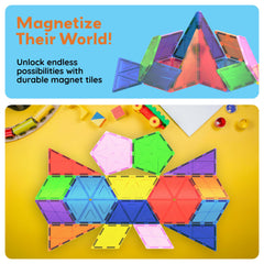 PicassoTiles-creative-design-play boosts imagination with colorful magnets.