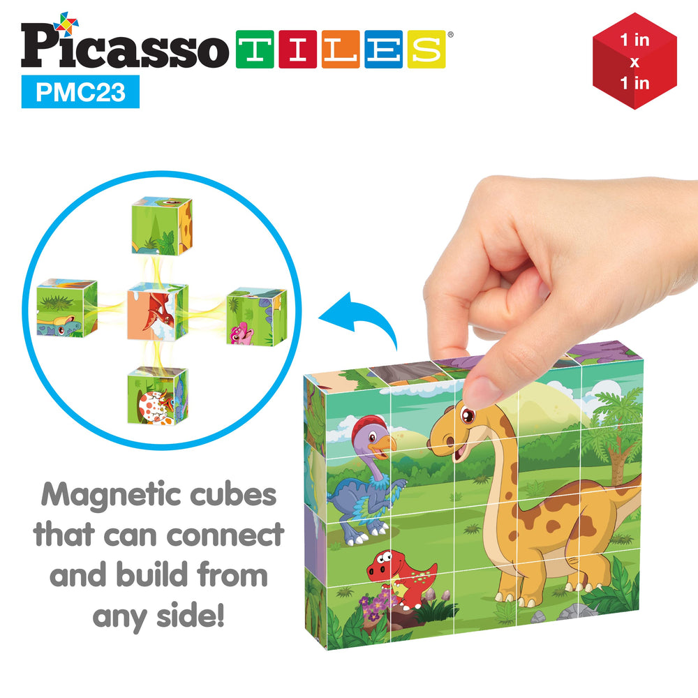 PicassoTiles creative dinosaur puzzle encourages imagination