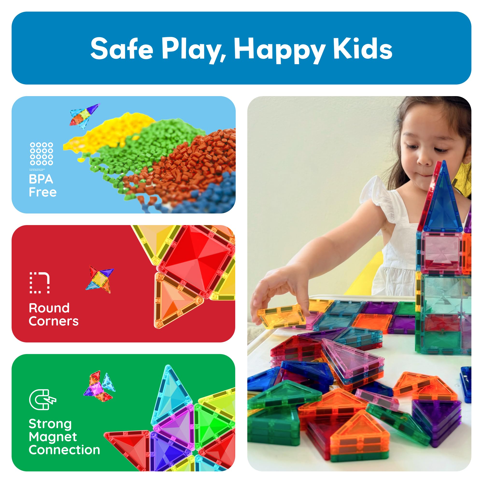 PicassoTiles diamond mini tiles classroom-ready for group activities