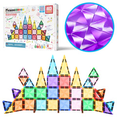 PicassoTiles diamond mini tiles travel-case for on-the-go STEM play