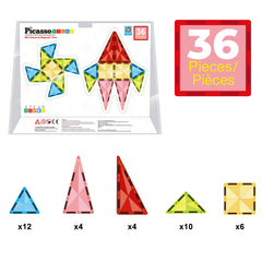 PicassoTiles Diamond-series magnets enable vibrant, strong connections for creative builds.