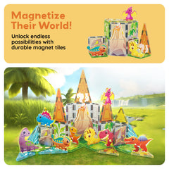 PicassoTiles Dinosaur Adventure Spinosaurus figure fuels dynamic scenes and problem-solving play.
