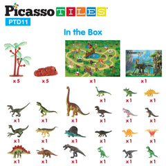 PicassoTiles educational book introduces 23 species to expand dinosaur knowledge.