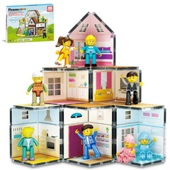 PicassoTiles dollhouse family figures support imaginative storytelling during play.