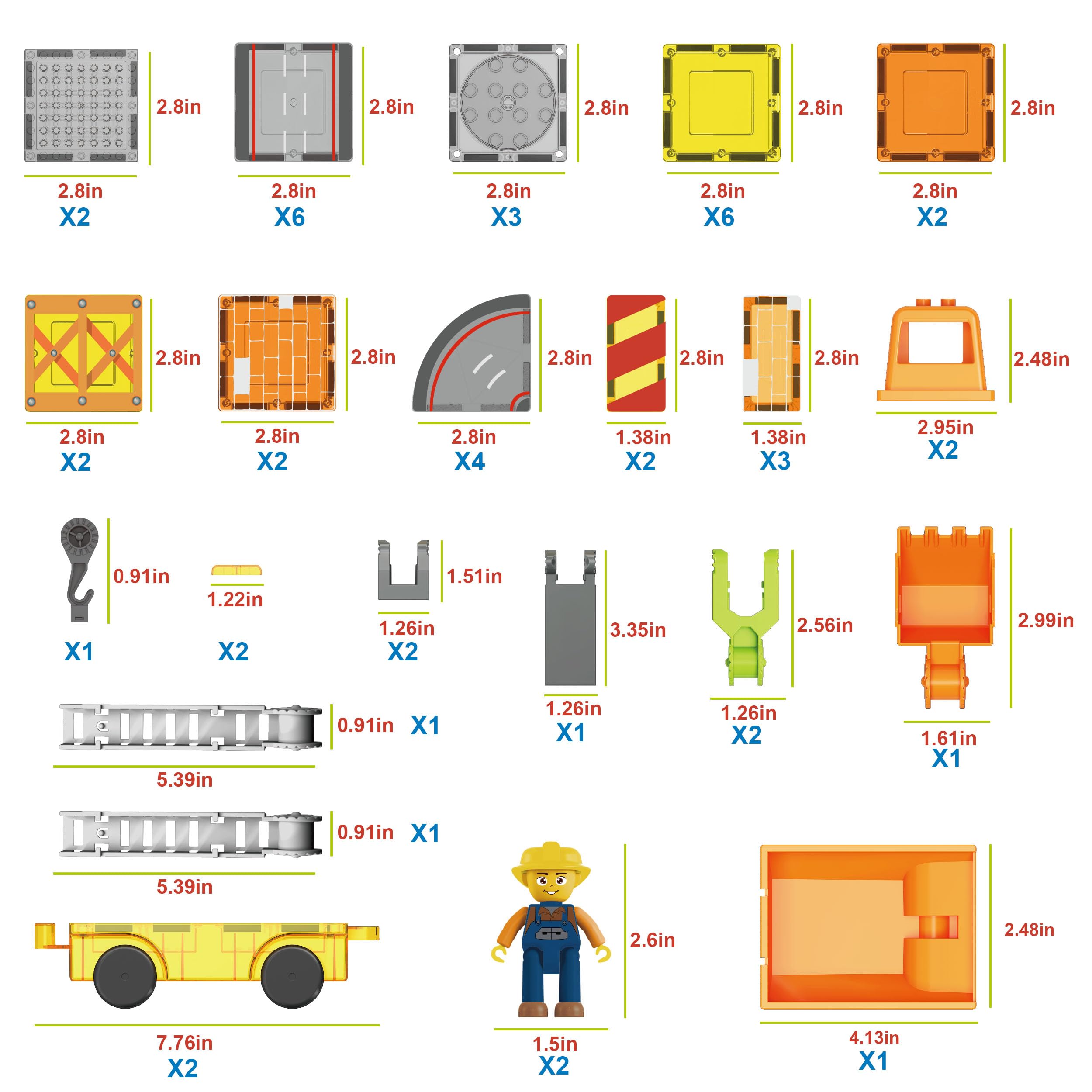 PicassoTiles dump truck magnet tile provides tactile engagement for imaginative job-site adventures