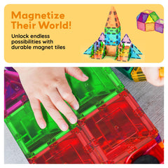 PicassoTiles easy-cleanup storage solution helps tidy up after play.