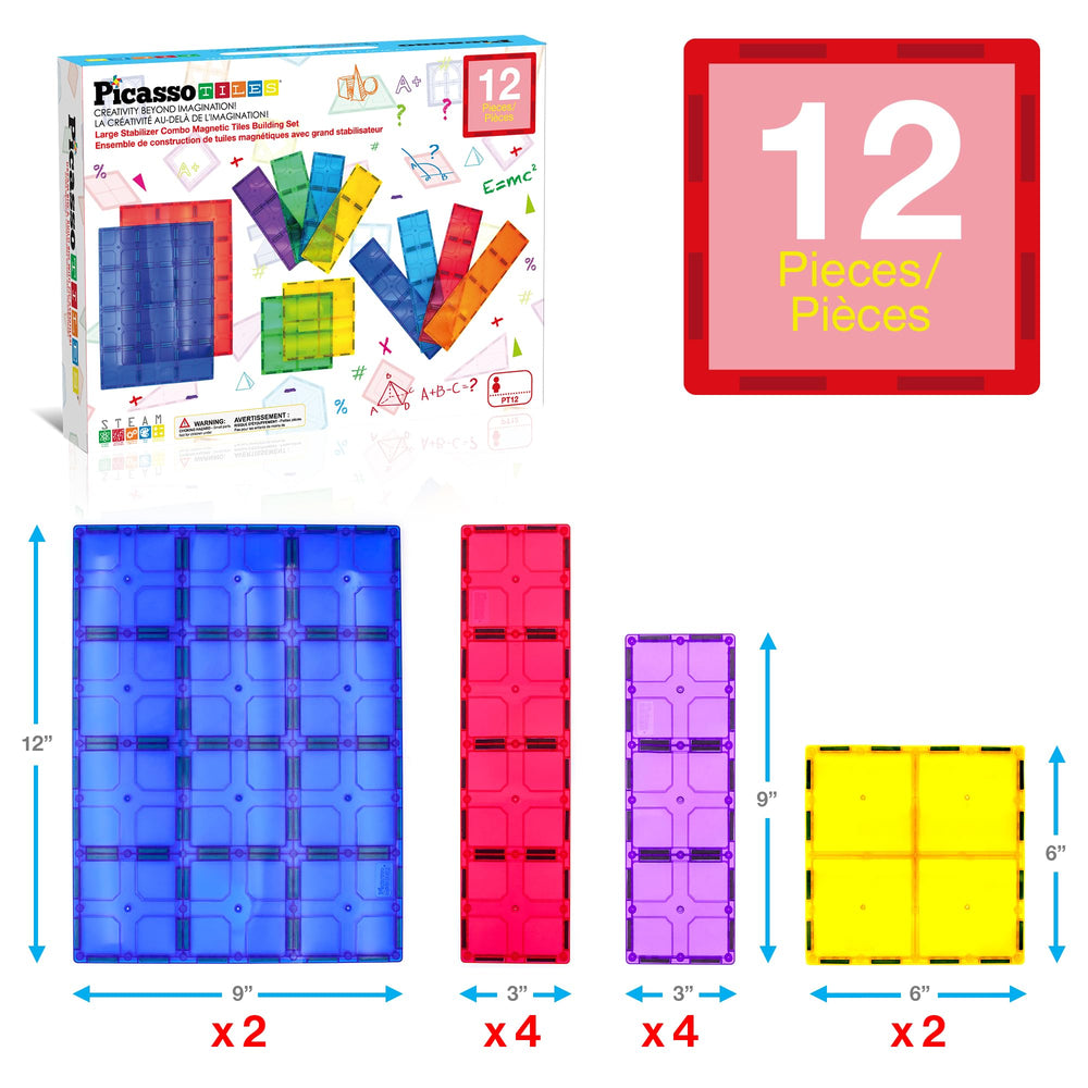 PicassoTiles easy-stack design supports toddlers in open-ended, collaborative play.