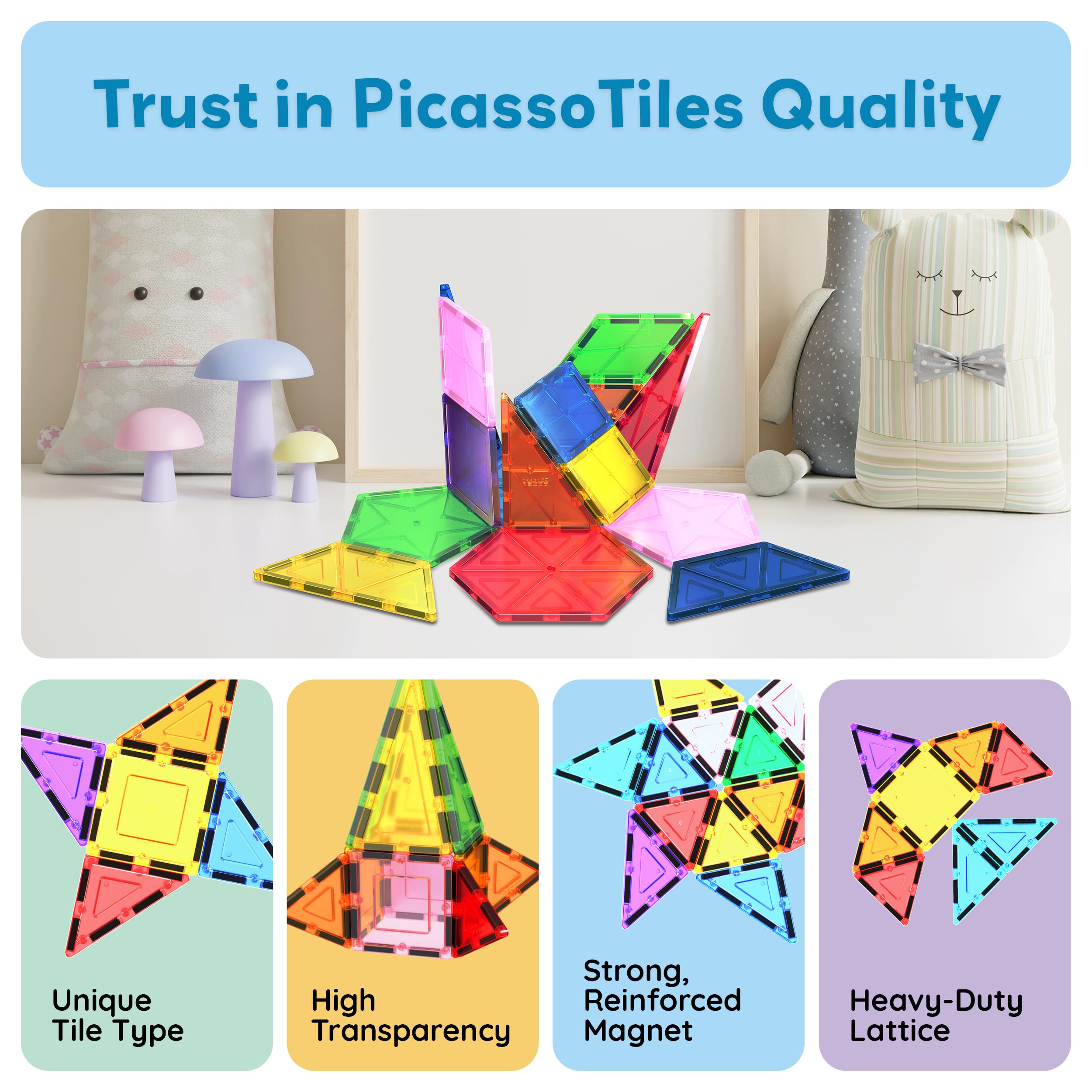 PicassoTiles-educational-problem-solving encourages logical thinking during builds.