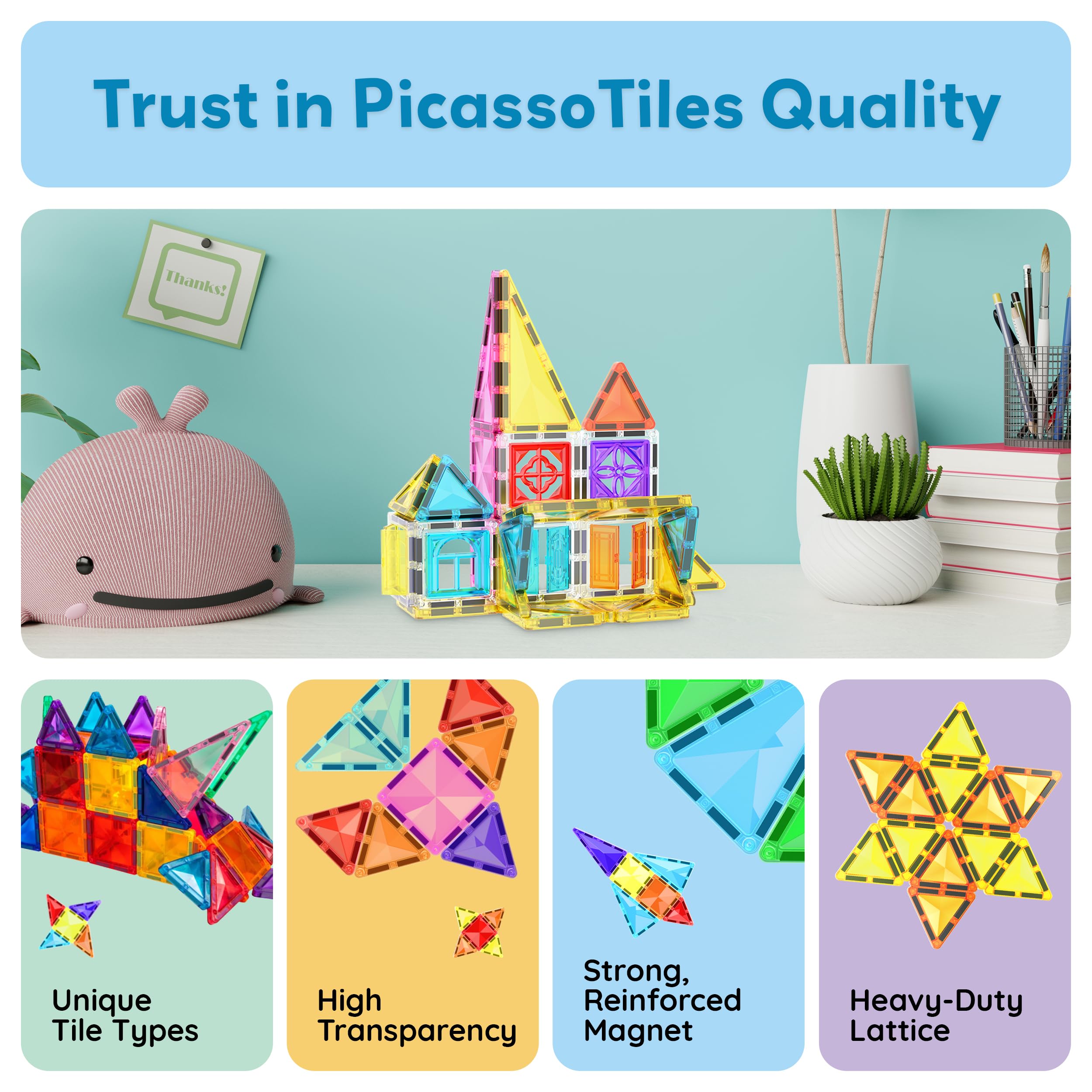 PicassoTiles STEM-focused play enhances fine motor skills and problem solving