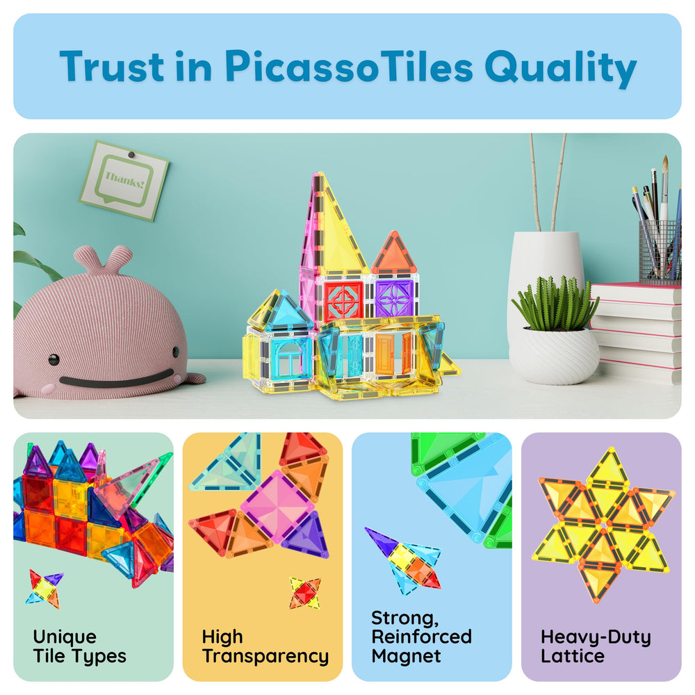 PicassoTiles STEM-focused play enhances fine motor skills and problem solving