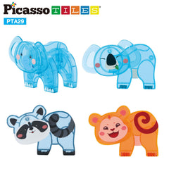 PicassoTiles elephant action figure inspires imaginative adventures through magnets.