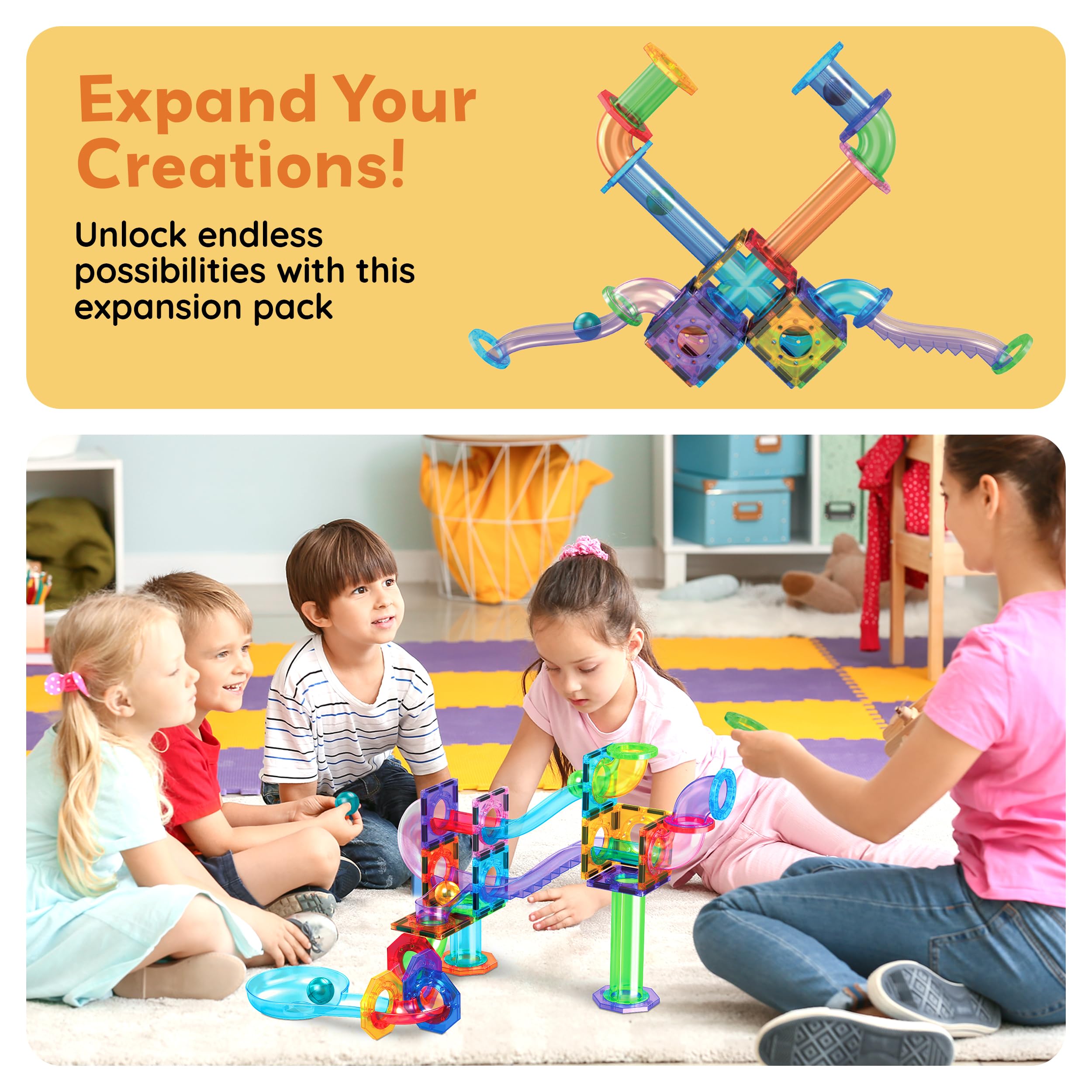 PicassoTiles hands-on setup encourages problem solving during build sessions.