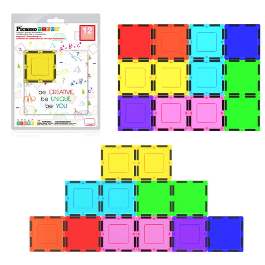 PicassoTiles expansion square pack extends building options for taller, stable structures