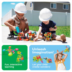 PicassoTiles exploded design instruction illustrating step-by-step ideas for new creations