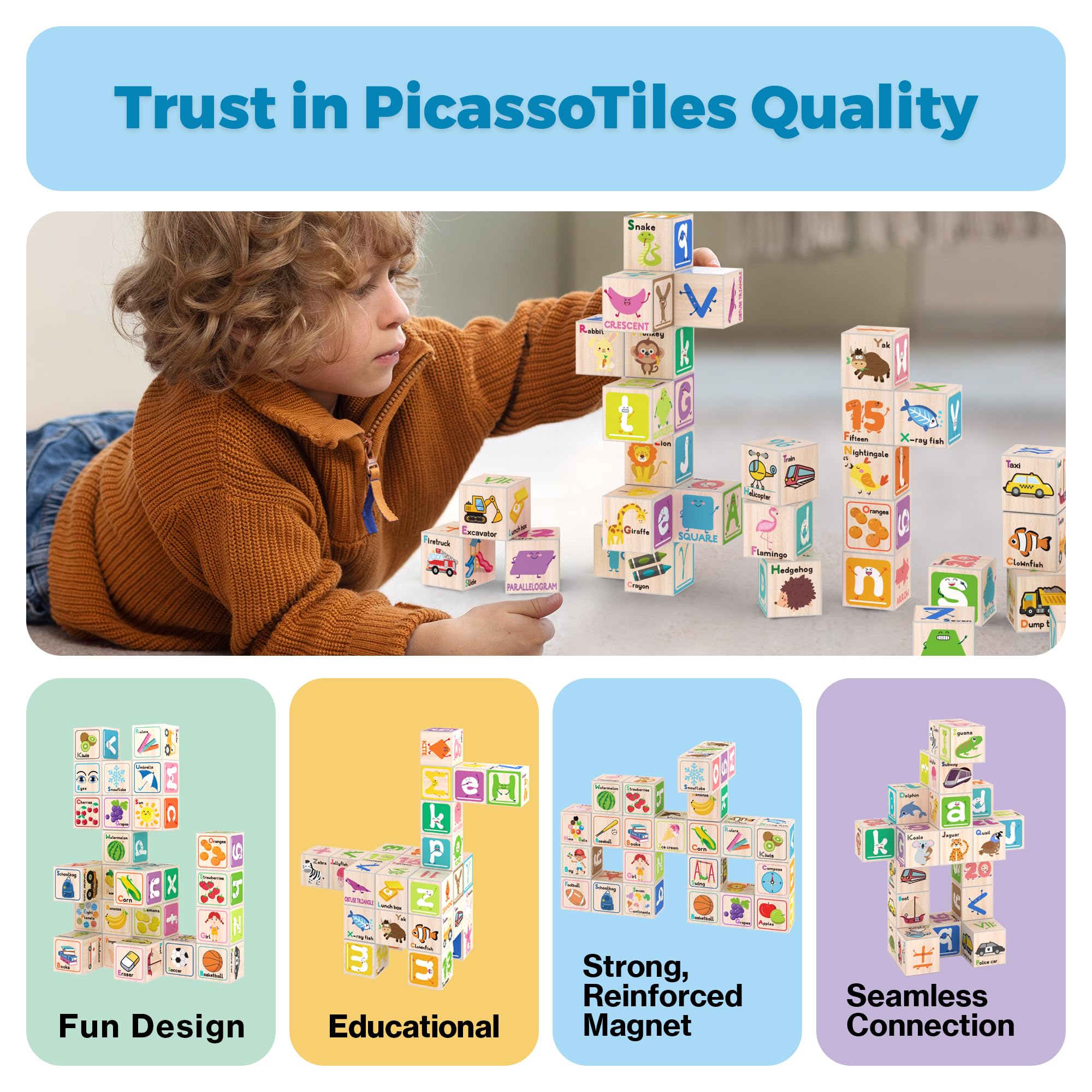 PicassoTiles family activity promotes quiet, engaging learning time away from screens