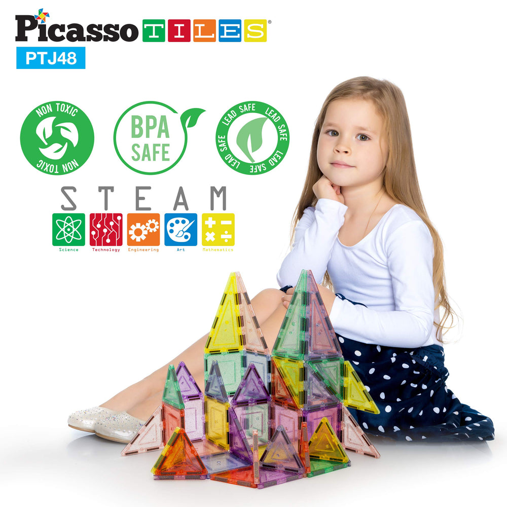 PicassoTiles family bonding play promotes cooperative building and shared pride.