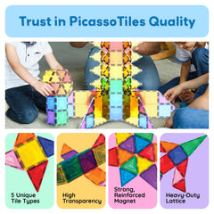 Family-friendly PicassoTiles activity encouraging bonding through group building.