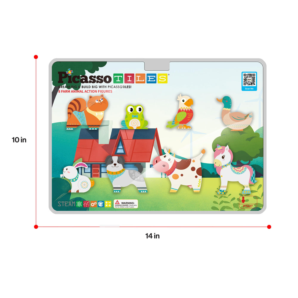 PicassoTiles farm accessories pack expands play with extra magnets and setup options.