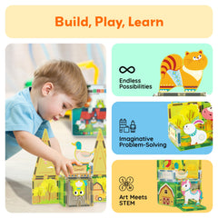 PicassoTiles farm duck figure invites role-play and spatial discovery.