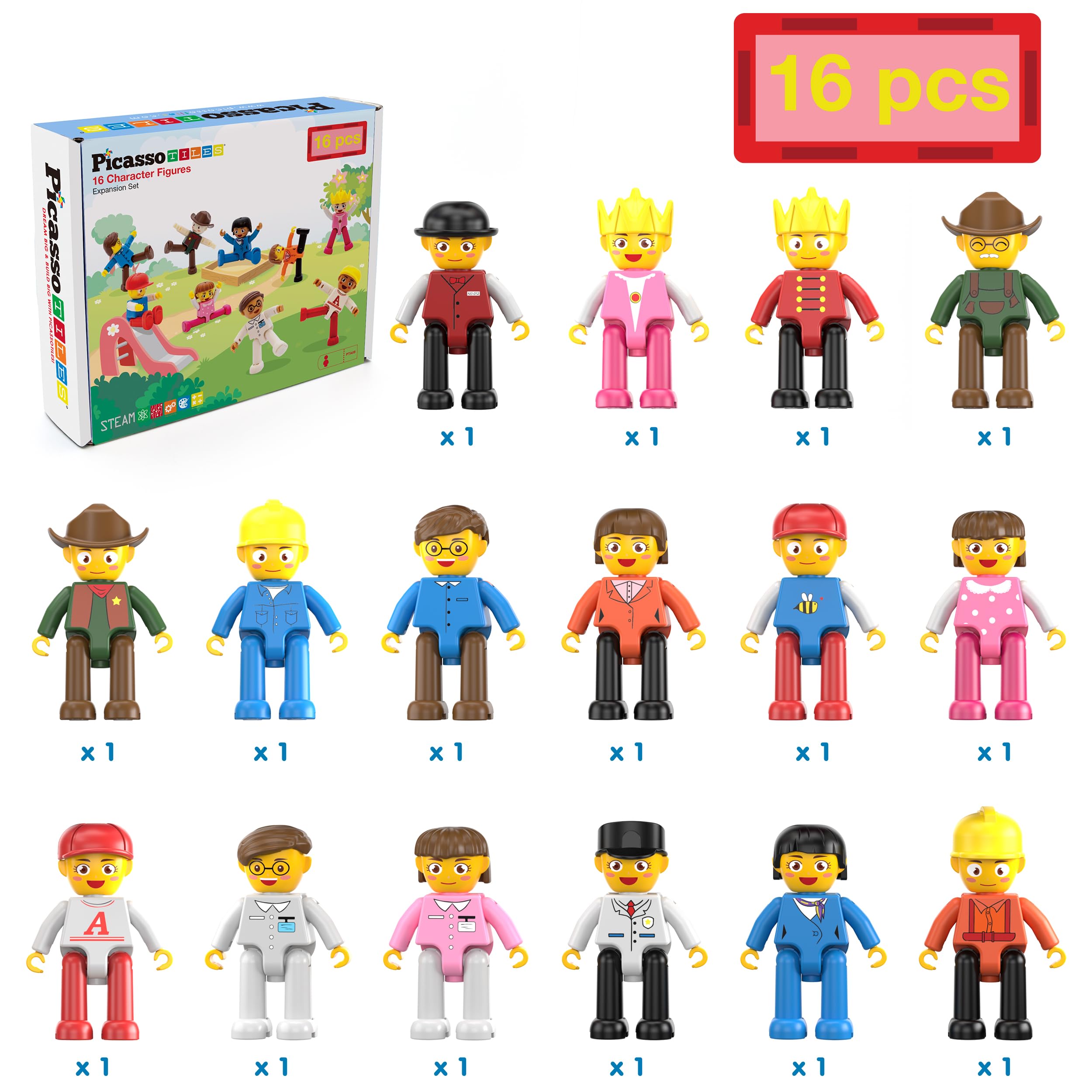PicassoTiles figures inside structures encourage spatial awareness during building