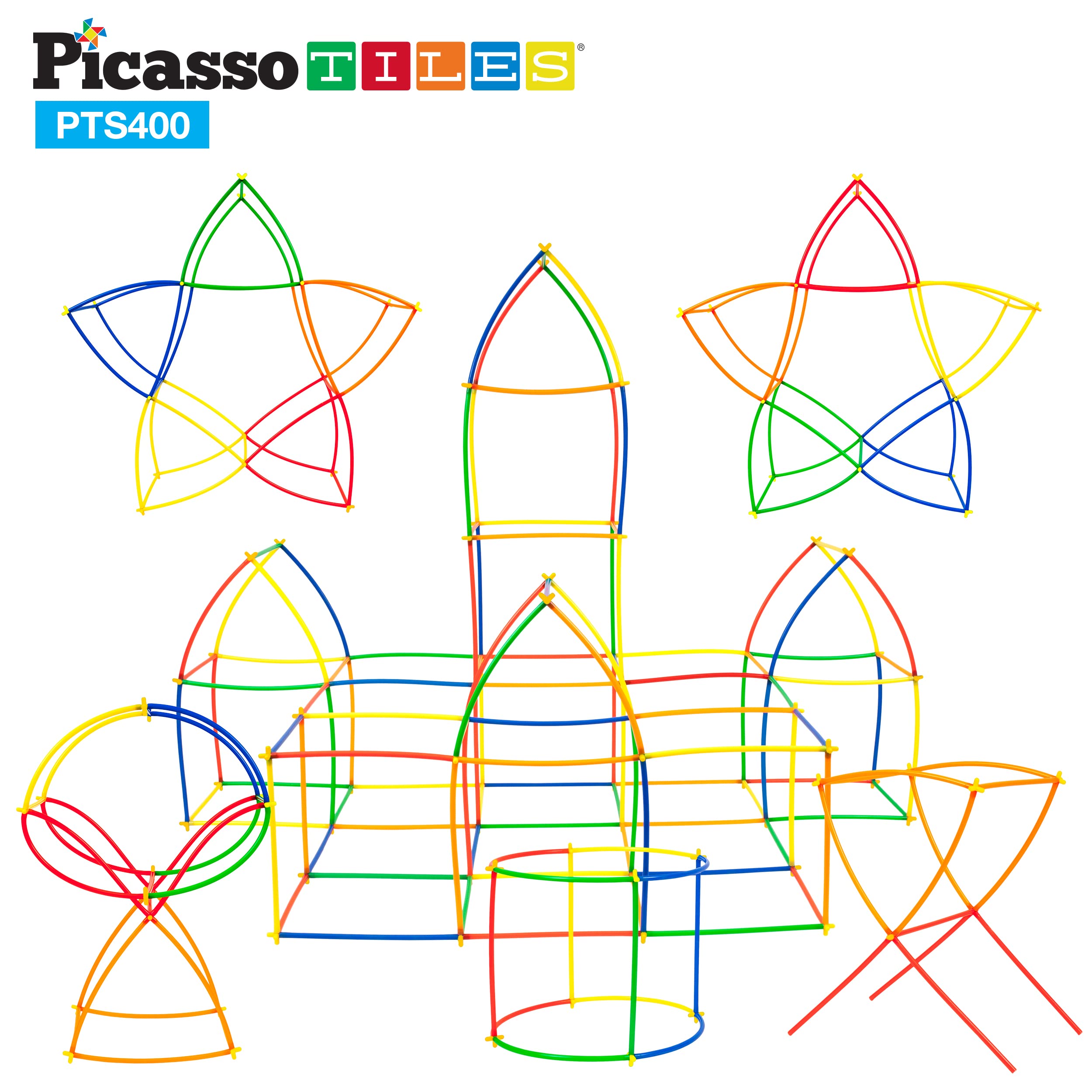 PicassoTiles free carry box; easy storage and on-the-go play.