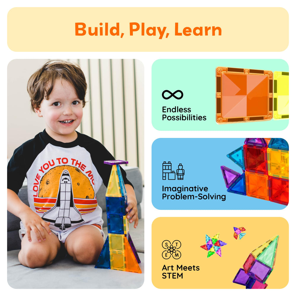 PicassoTiles geometrics 3D design intro with shapes