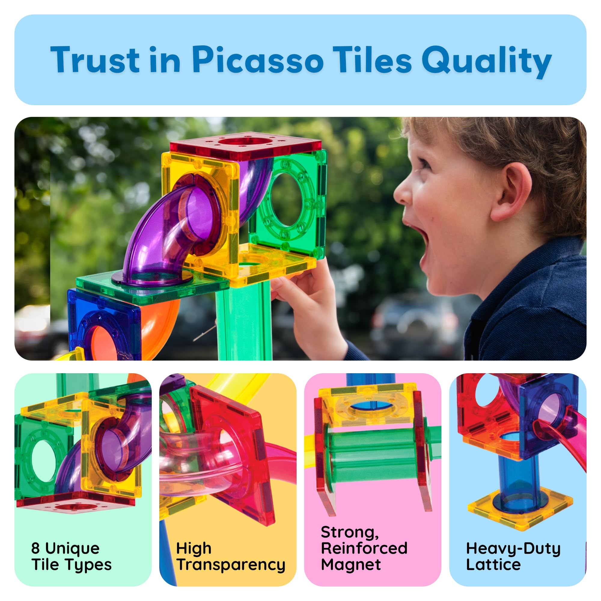 PicassoTiles gift-ready set is ideal for collaborative, family-friendly learning.