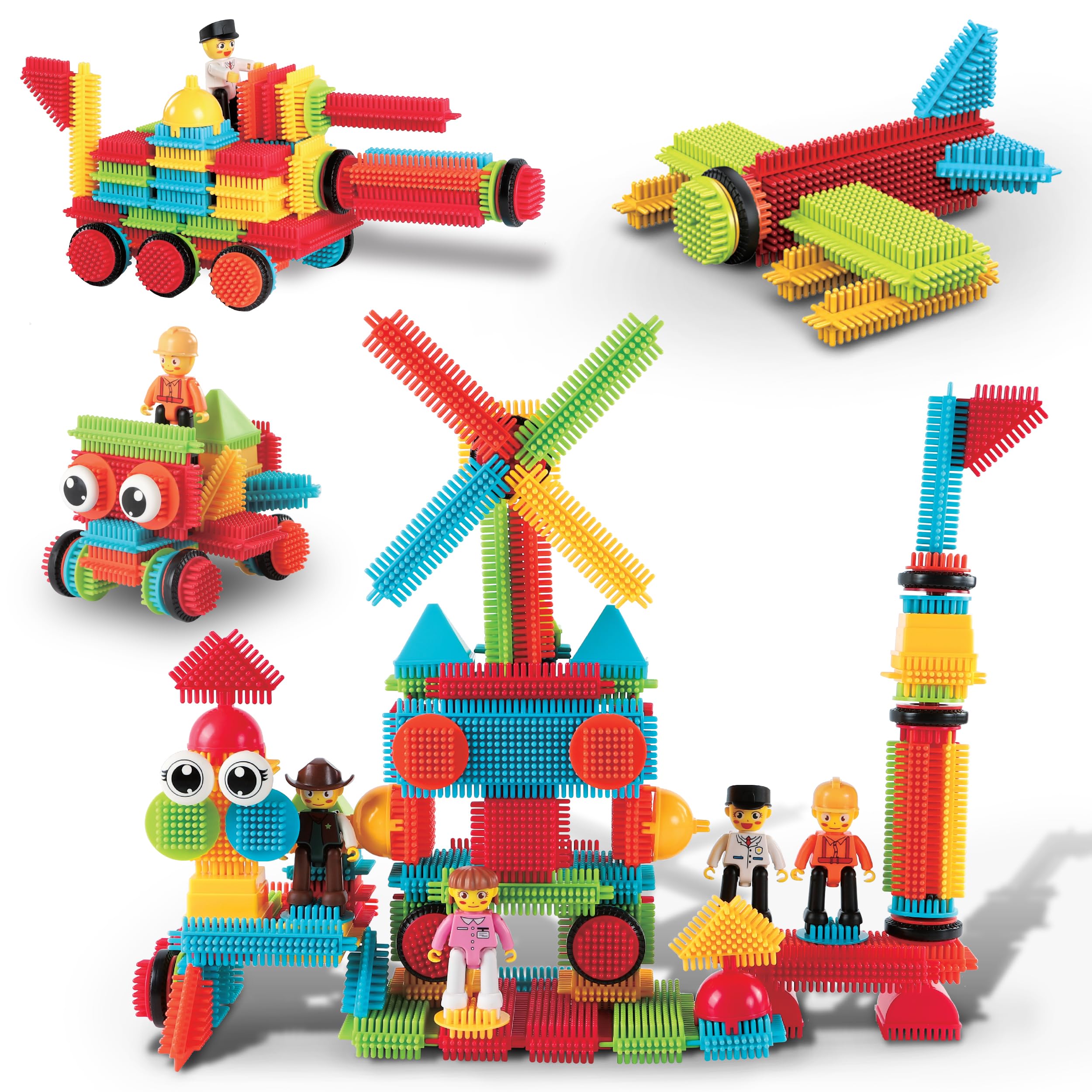 PicassoTiles Hedgehog blocks assembled into a playful structure for hands-on learning.