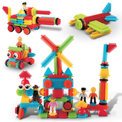 PicassoTiles Hedgehog blocks assembled into a playful structure for hands-on learning.