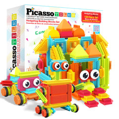 PicassoTiles Hedgehog blocks assembly demonstrates easy-connect design for young builders.