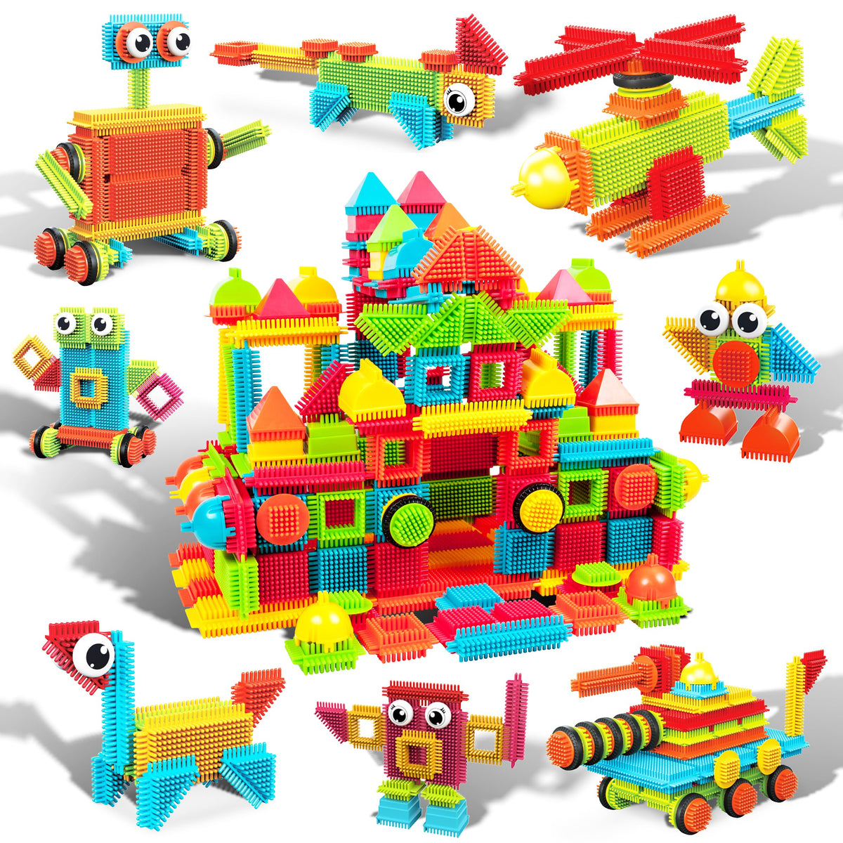 PicassoTiles Hedgehog blocks enable creative play and spatial reasoning.