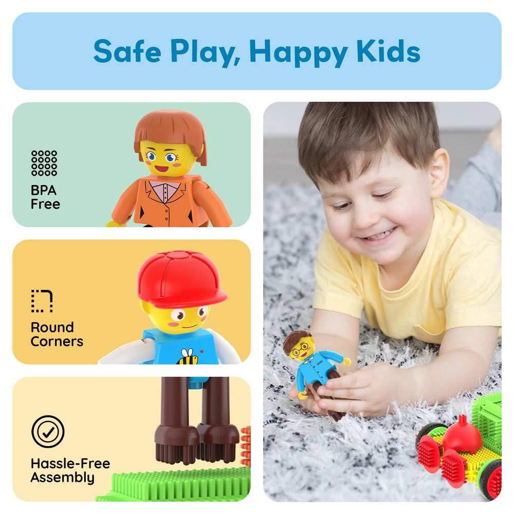 Bright Hedgehog lock pieces in action for color recognition and counting